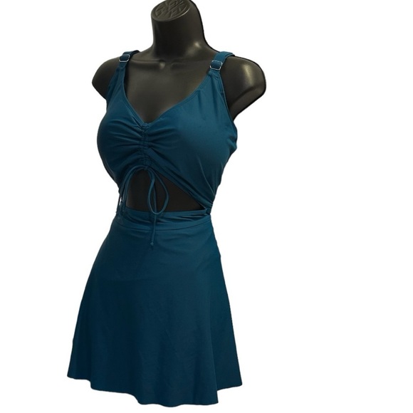 Yonique Chic Teal One-Piece Swimsuit-NWT - Picture 2 of 9